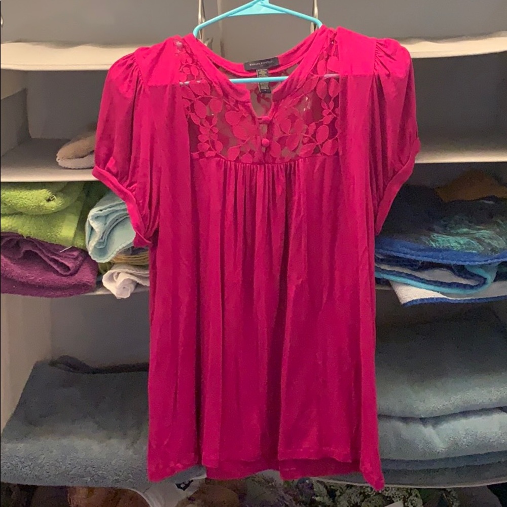 Pink cap sleeve banana republic top.